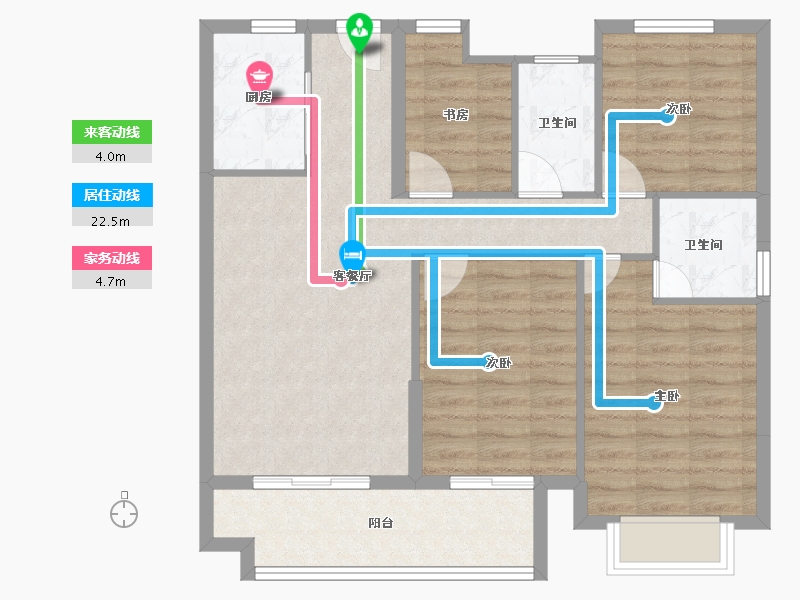 福建省-漳州市-兰水翡翠湾-85.99-户型库-动静线