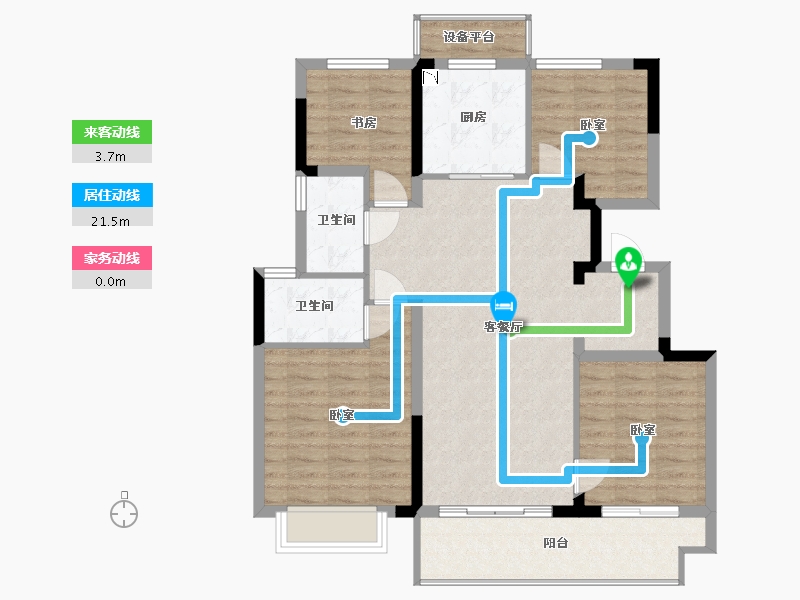 浙江省-宁波市-德信山语云庄-98.00-户型库-动静线