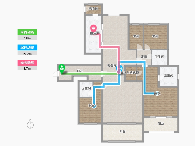 浙江省-杭州市-中海御道-188.82-户型库-动静线