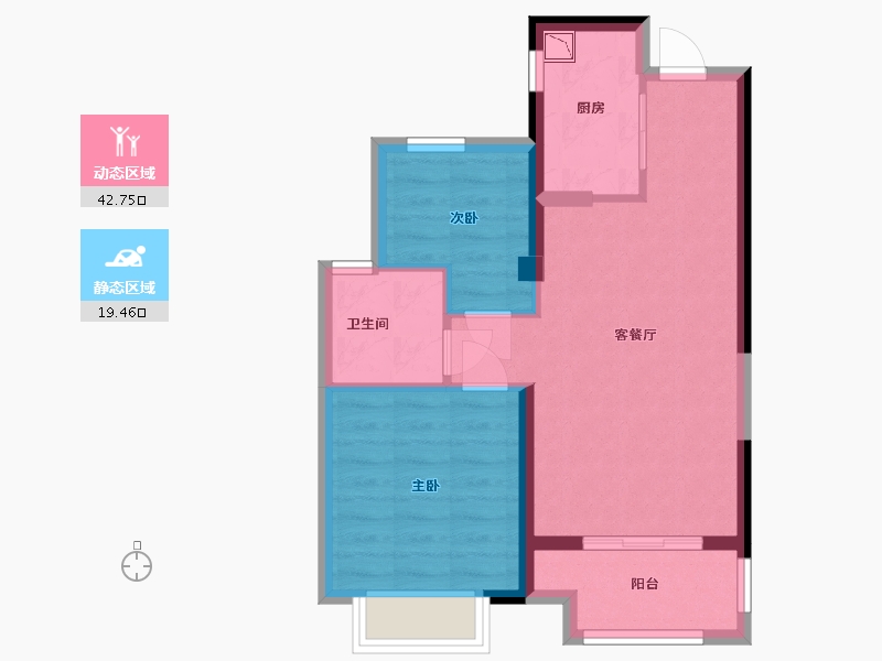 福建省-福州市-阳光城•丽景湾-55.00-户型库-动静分区