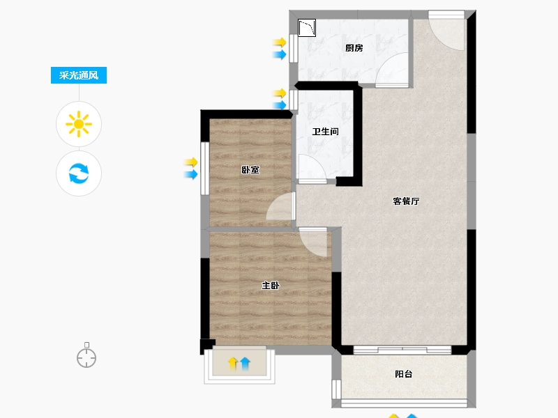 福建省-三明市-碧桂园-62.07-户型库-采光通风