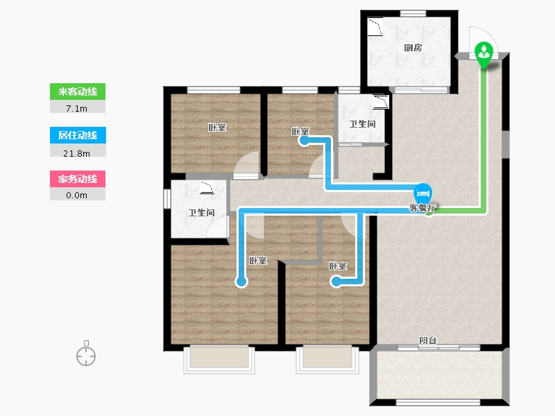 新疆维吾尔自治区-乌鲁木齐市-碧桂园天玺-123.00-户型库-动静线