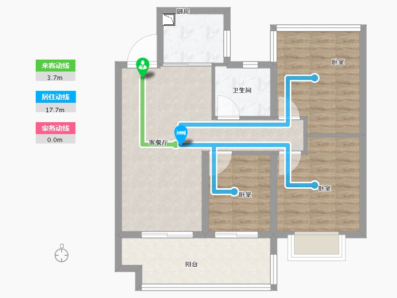 安徽省-合肥市-中梁力高云湖印-70.00-户型库-动静线