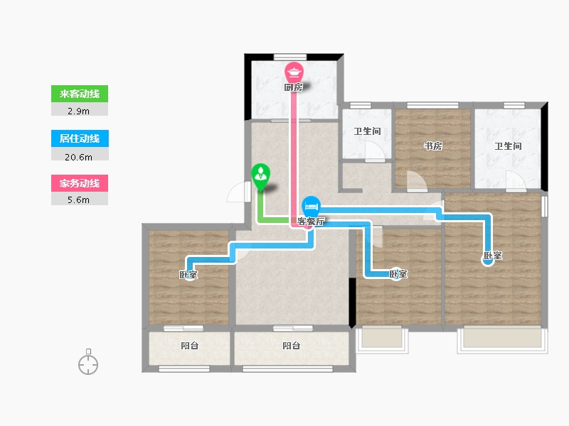 江苏省-扬州市-佳源·西城印象-115.61-户型库-动静线