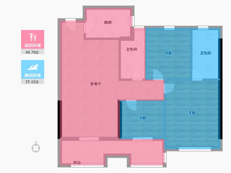 福建省-宁德市-庭盛·阳光壹号院-72.99-户型库-动静分区