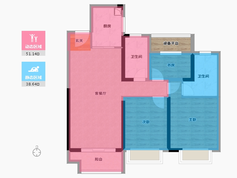 江苏省-常州市-观棠-82.00-户型库-动静分区