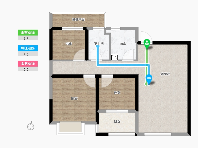 浙江省-宁波市-城投·悦江湾-77.07-户型库-动静线