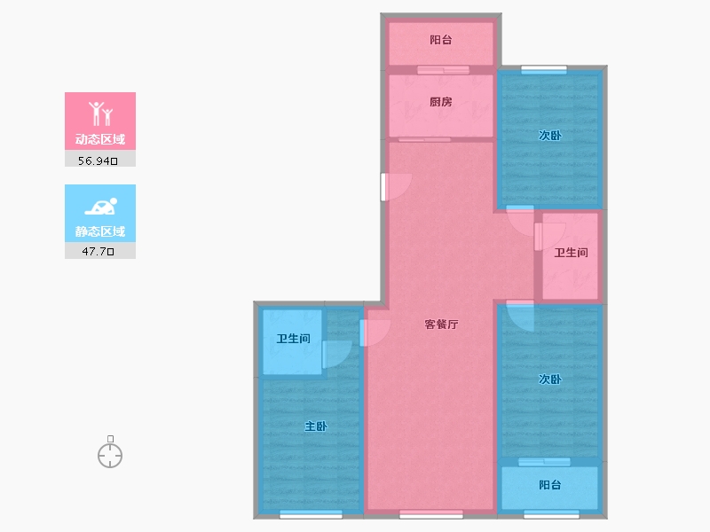 河北省-唐山市-金山壹号-93.07-户型库-动静分区