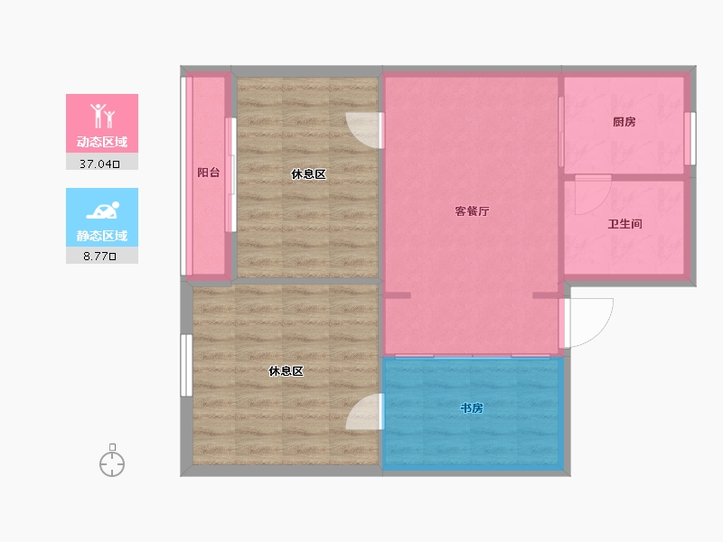 浙江省-杭州市-云栖小镇国际青年社区-68.27-户型库-动静分区