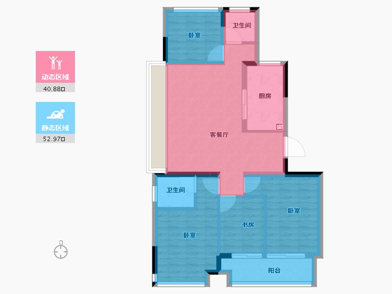 浙江省-金华市-兰溪院子-84.00-户型库-动静分区