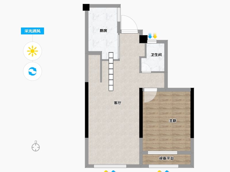 福建省-福州市-三盛·拾光里-64.00-户型库-采光通风