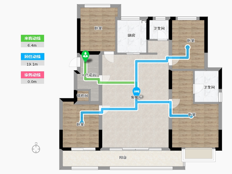 浙江省-宁波市-崇文花园-111.00-户型库-动静线