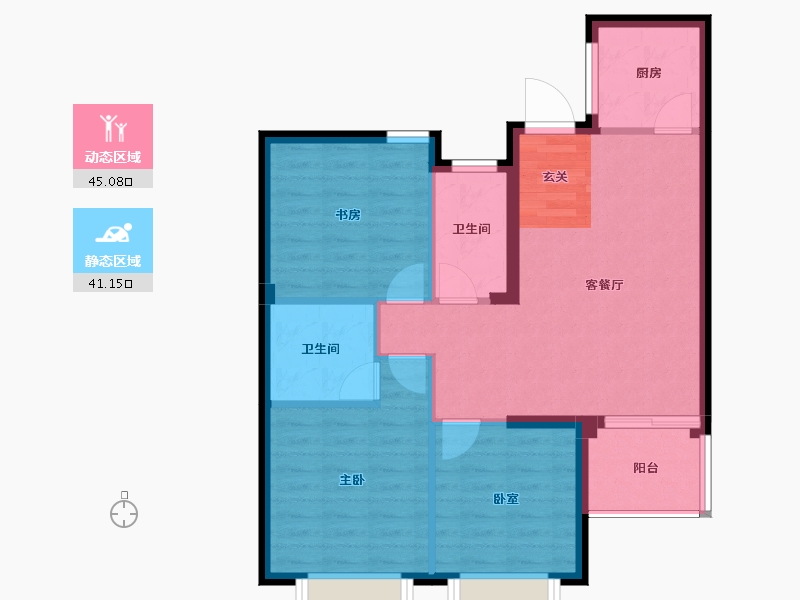 福建省-漳州市-印象澜山-77.84-户型库-动静分区