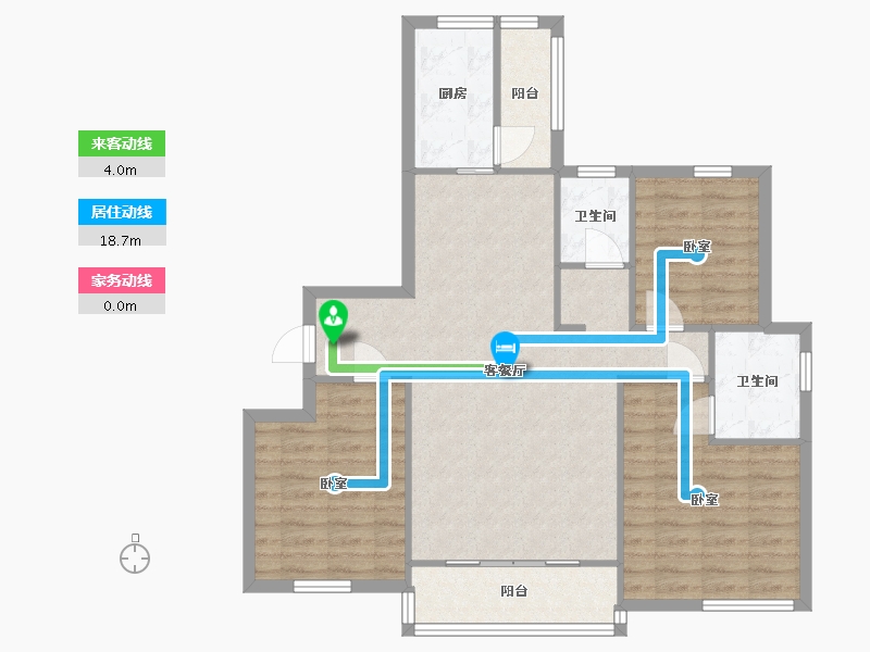 辽宁省-盘锦市-富盈·海滨新城-91.24-户型库-动静线