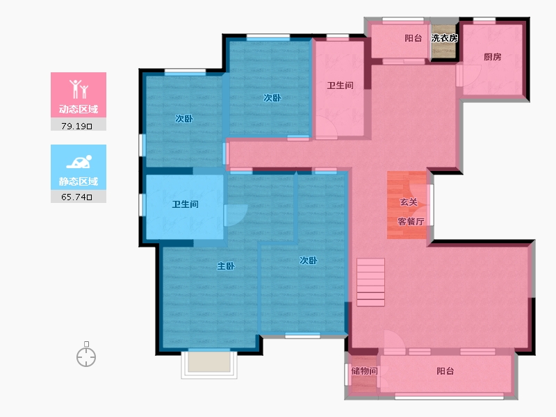 江西省-景德镇市-陶文旅·望津府-130.03-户型库-动静分区