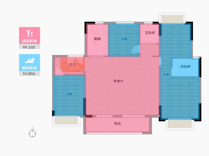 江西省-景德镇市-陶阳菁华轩-105.97-户型库-动静分区