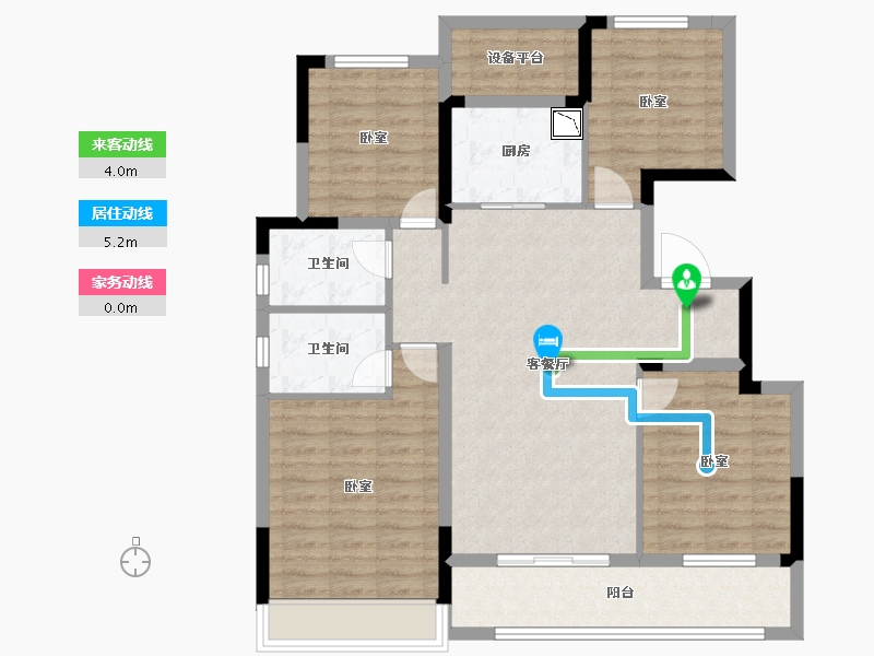 浙江省-湖州市-中梁翡丽蓝湾-101.58-户型库-动静线