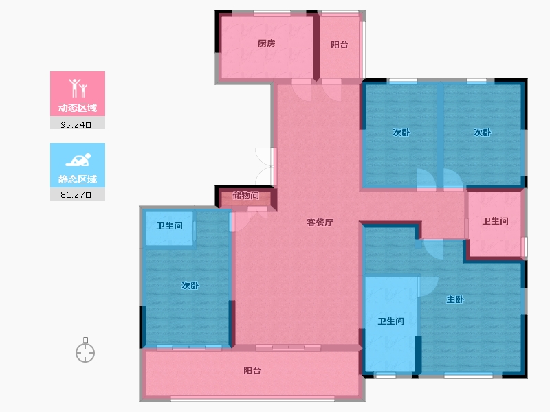 江苏省-盐城市-凤凰汇紫园-158.41-户型库-动静分区