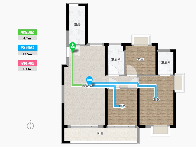 江西省-南昌市-谱洋府-94.30-户型库-动静线