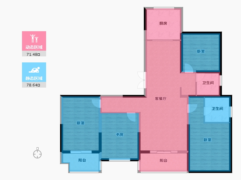 江苏省-盐城市-杰仕豪庭天樾-135.00-户型库-动静分区