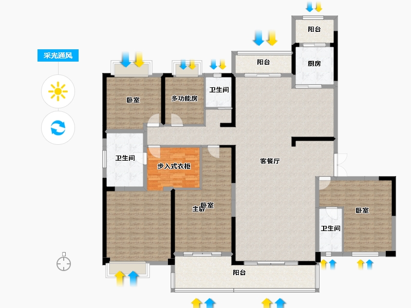 福建省-三明市-碧桂园-218.58-户型库-采光通风