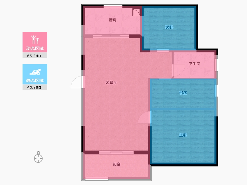 江苏省-盐城市-龍泊湾-96.00-户型库-动静分区