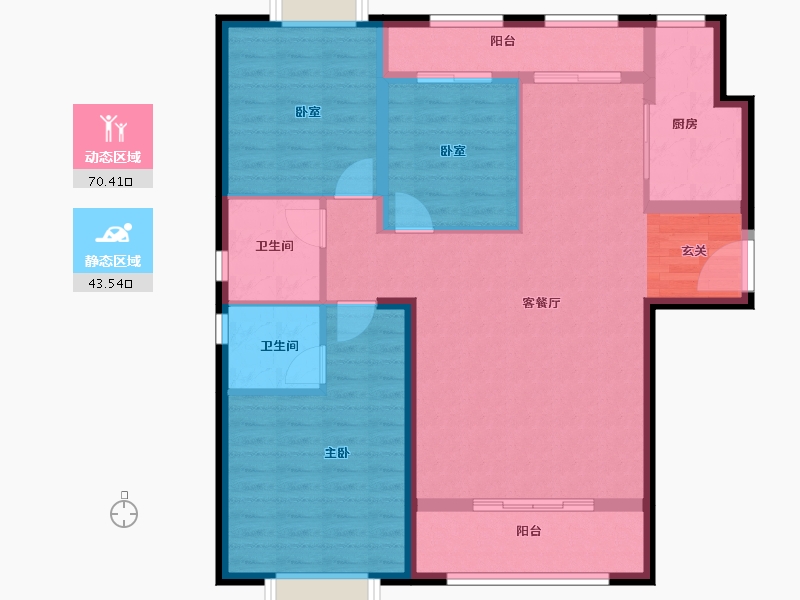 福建省-漳州市-夏商水岸名都-102.74-户型库-动静分区