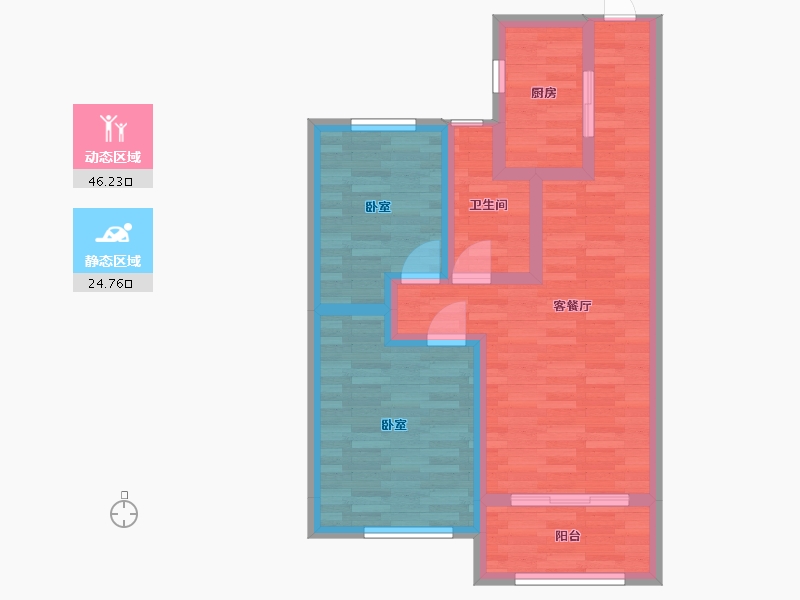 江苏省-扬州市-新能源·云潮望-62.10-户型库-动静分区