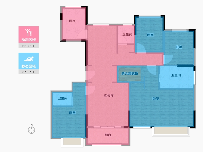 浙江省-湖州市-亨通吴越嘉苑-136.00-户型库-动静分区