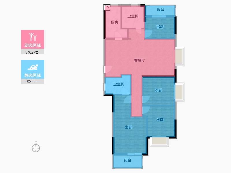 福建省-宁德市-交投天行万安-101.99-户型库-动静分区