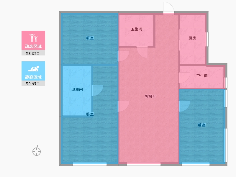 浙江省-杭州市-世茂天玑-108.90-户型库-动静分区