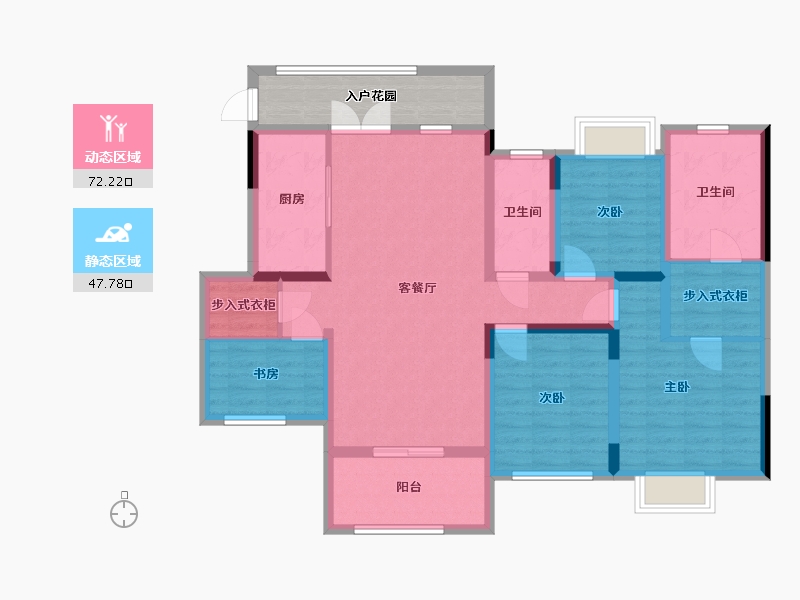 江苏省-南通市-如东雨润城-114.00-户型库-动静分区