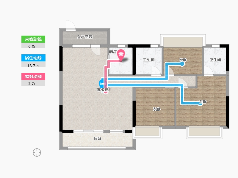 江西省-景德镇市-鸿宇日月星城-96.00-户型库-动静线