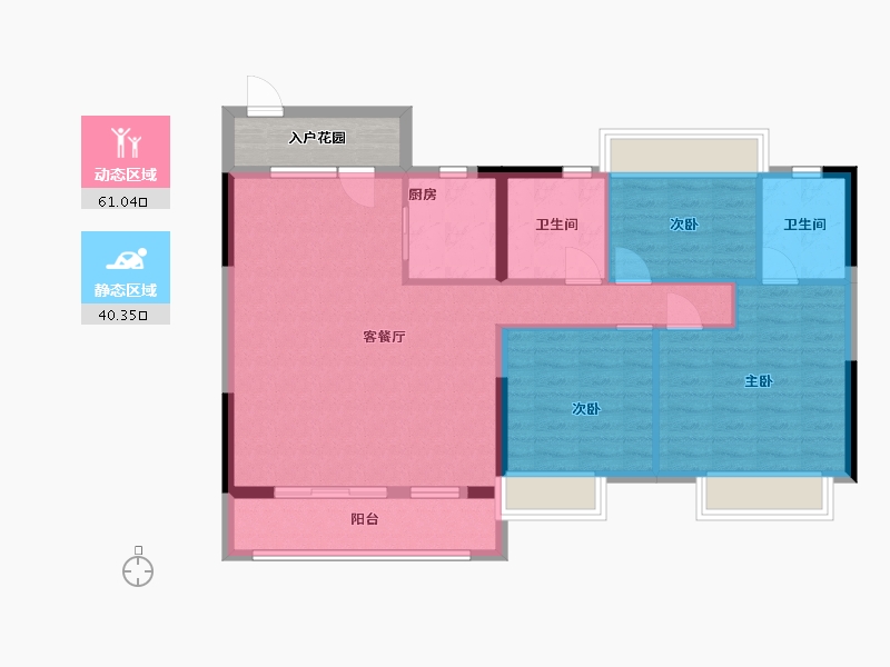 江西省-景德镇市-鸿宇日月星城-96.00-户型库-动静分区