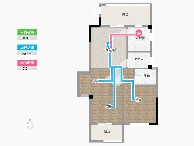 福建省-宁德市-中融·檀府-86.00-户型库-动静线