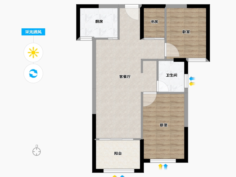 福建省-三明市-建发永郡-70.00-户型库-采光通风