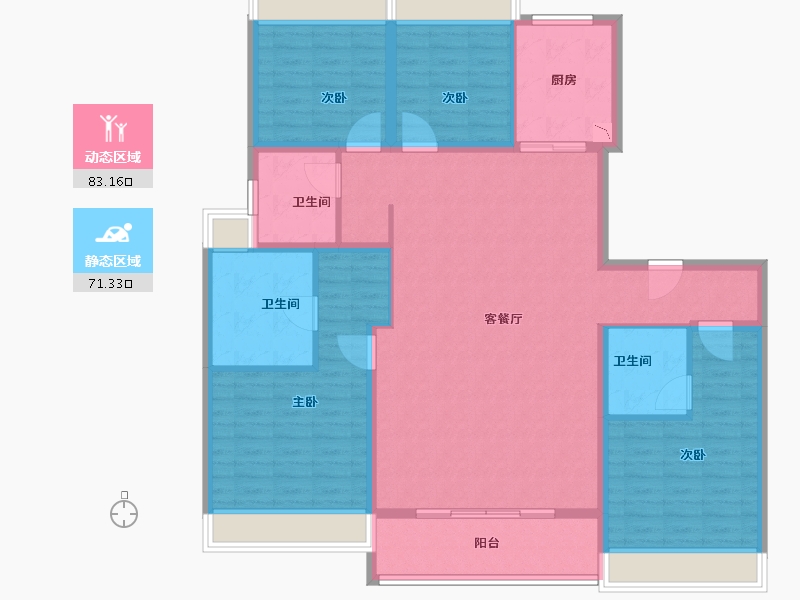 江苏省-徐州市-红星·云龙金茂悦-140.00-户型库-动静分区