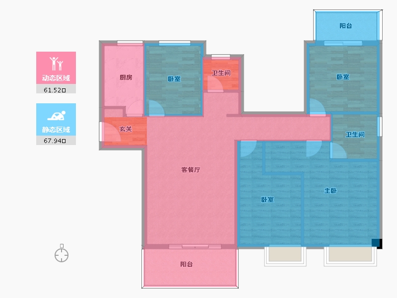 福建省-漳州市-领秀侨城-117.76-户型库-动静分区