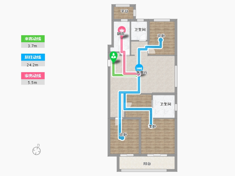 江苏省-徐州市-红星·云龙金茂悦-100.00-户型库-动静线