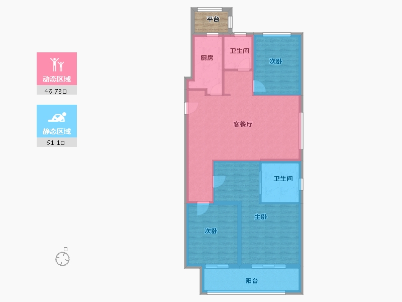 江苏省-徐州市-红星·云龙金茂悦-100.00-户型库-动静分区