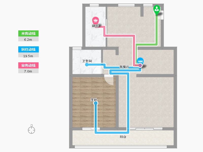 江苏省-扬州市-香茗湖1号-87.21-户型库-动静线