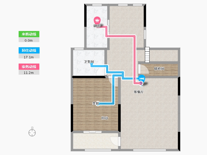 江苏省-扬州市-香茗湖1号-154.00-户型库-动静线