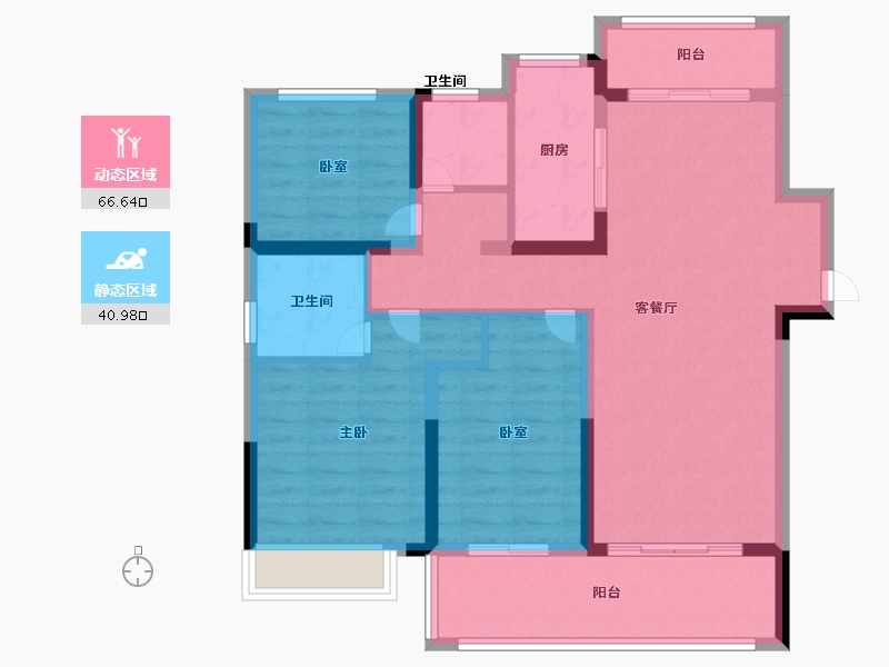 安徽省-六安市-月星•六安环球港-95.99-户型库-动静分区