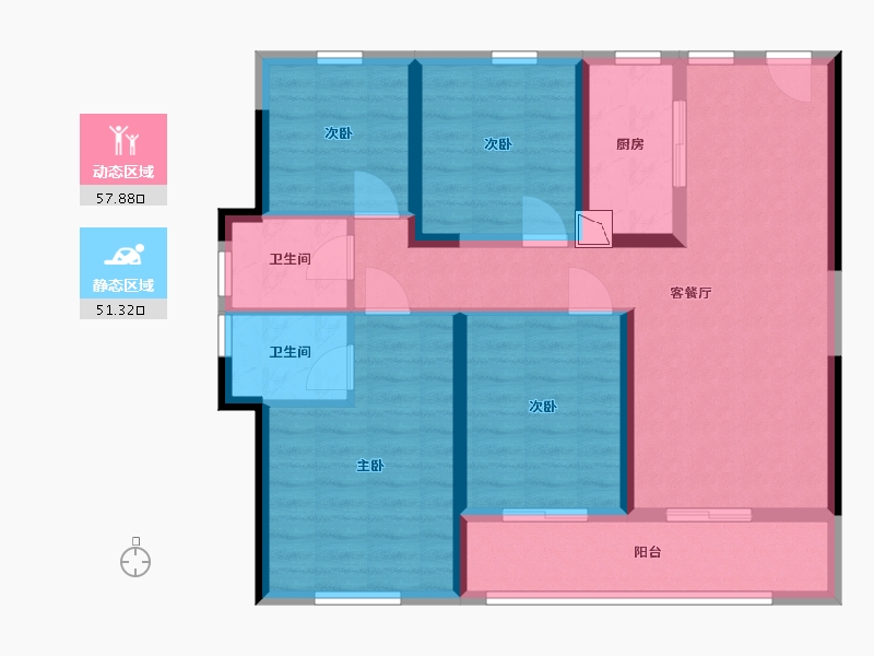 福建省-宁德市-宏地・君悦公馆-97.00-户型库-动静分区