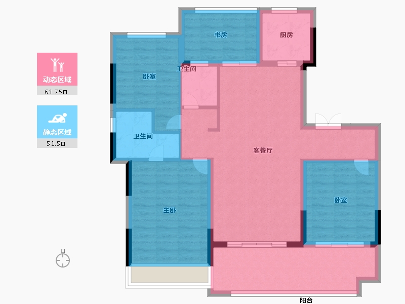 安徽省-六安市-月星•六安环球港-101.99-户型库-动静分区