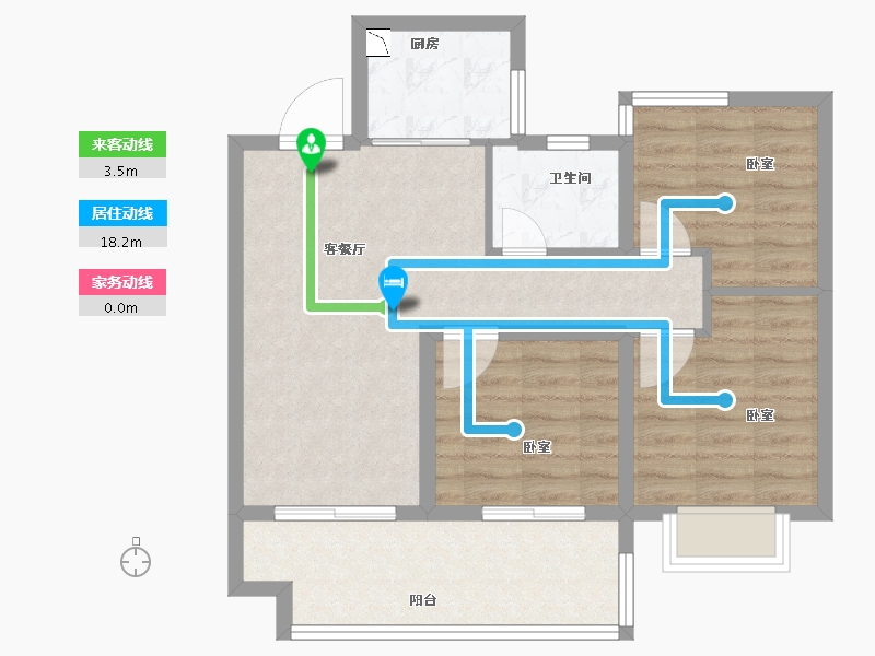 安徽省-合肥市-中梁力高云湖印-71.00-户型库-动静线