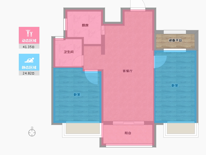 安徽省-合肥市-绿地微客公园-61.72-户型库-动静分区