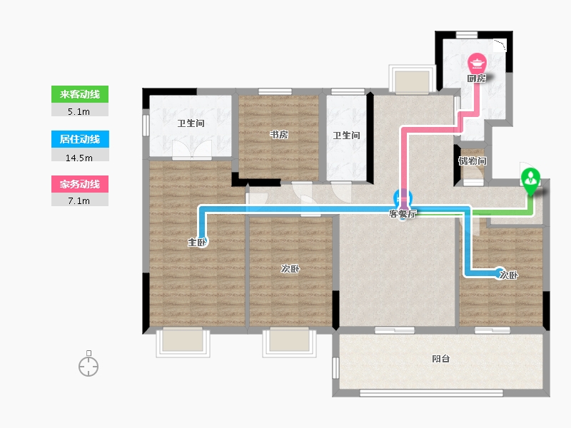 江苏省-南通市-远创樾府-122.00-户型库-动静线