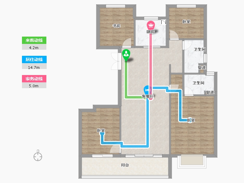 浙江省-宁波市-青樾府-96.00-户型库-动静线