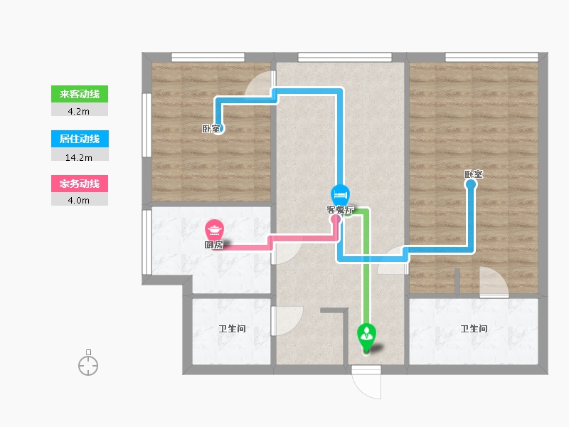 浙江省-杭州市-世茂天玑-78.63-户型库-动静线